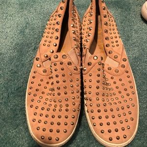 SAM EDELMAN STUDDED SUEDE SLIP ON